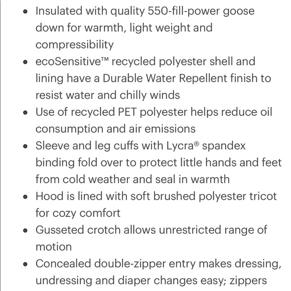 REI Co-op Down Infant Suit  snowsui sz 18mo - Picture 12 of 13